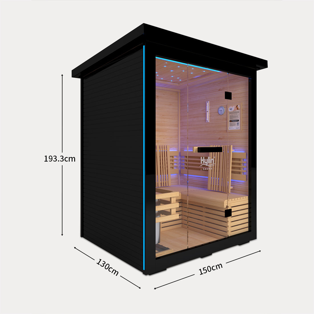 Kylin Outdoor Steam Sauna Room 2 Person LB301