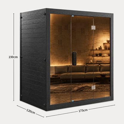 Kylin Premium Full Spectum Ultra Low EMF Infrared Sauna Room 4 Person H6433 (Floor Heater included)