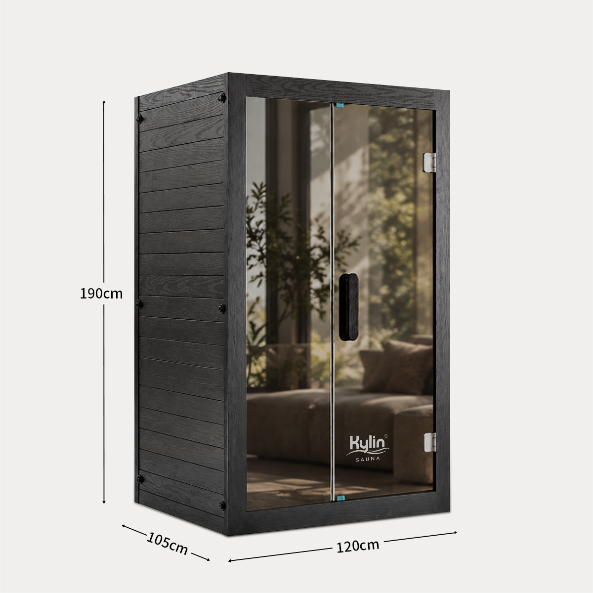 Kylin Premium Full Spectum Low EMF Infrared Sauna Room 2 Person H6231 (Floor Heater included)