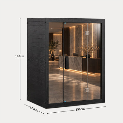 Kylin Premium Full Spectum Ultra Low EMF Infrared Sauna Room 3 Person H6333 (Floor Heater included)
