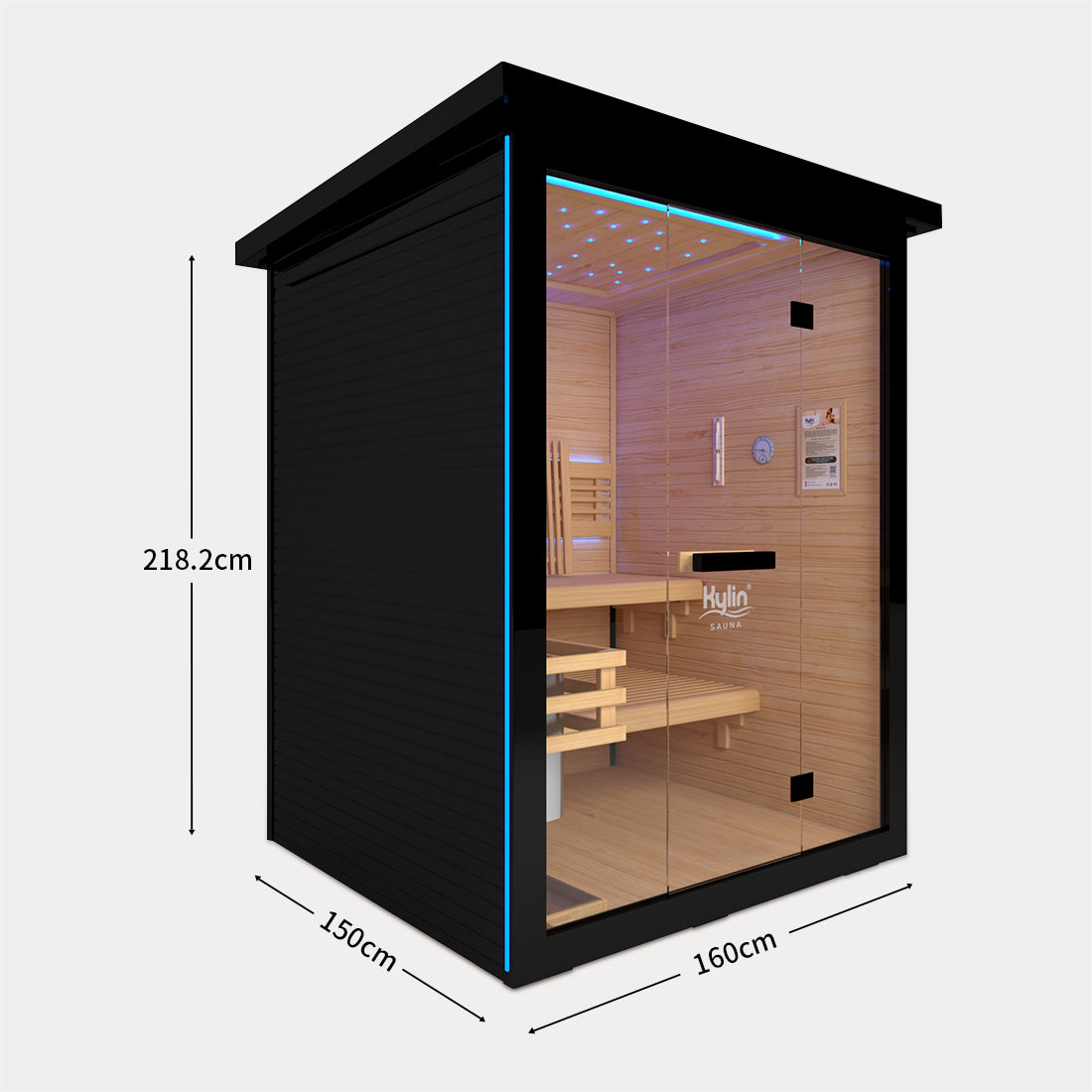 Kylin Outdoor Steam Sauna Room 3 Person LB302