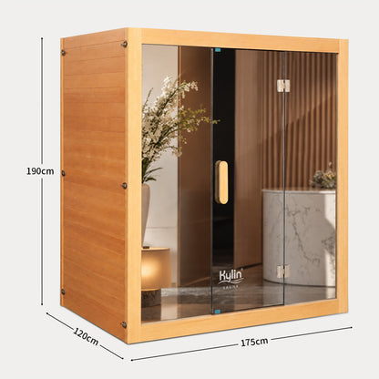 Kylin Premium Full Spectum Low EMF Infrared Sauna Room 4 Person H6430 (Floor Heater included)