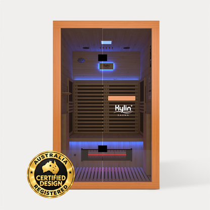 Kylin PHOENIX Red Cedar Carbon Full Spectrum Infrared Sauna Room 2 Person Low EMF L9201