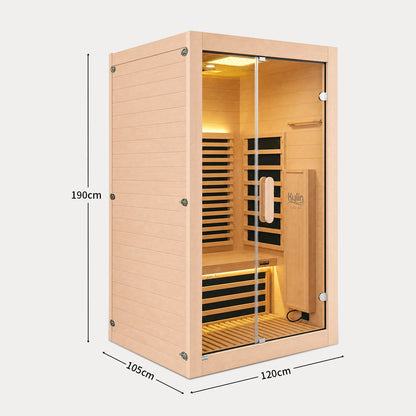 Kylin Premium Full Spectum Ultra Low EMF Infrared Sauna Room 2 Person H6234 (Floor Heater included)