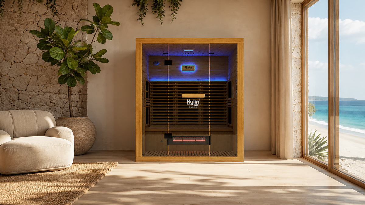 Kylin Red Cedar Carbon Full Spectrum Infrared Sauna Room 3 Person Low EMF L9301