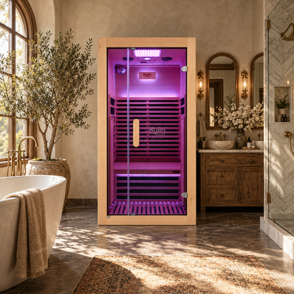 Kylin Premium Full Spectum Low EMF Infrared Sauna Room 1 Person H6132 (Floor Heater included)