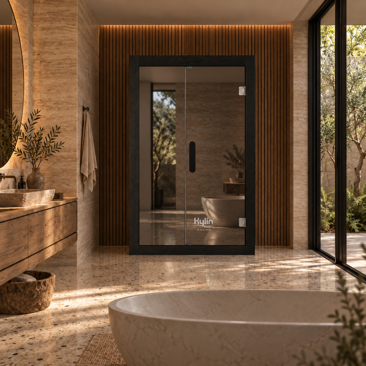 Kylin Premium Full Spectum Ultra Low EMF Infrared Sauna Room 2 Person H6233 (Floor Heater included)