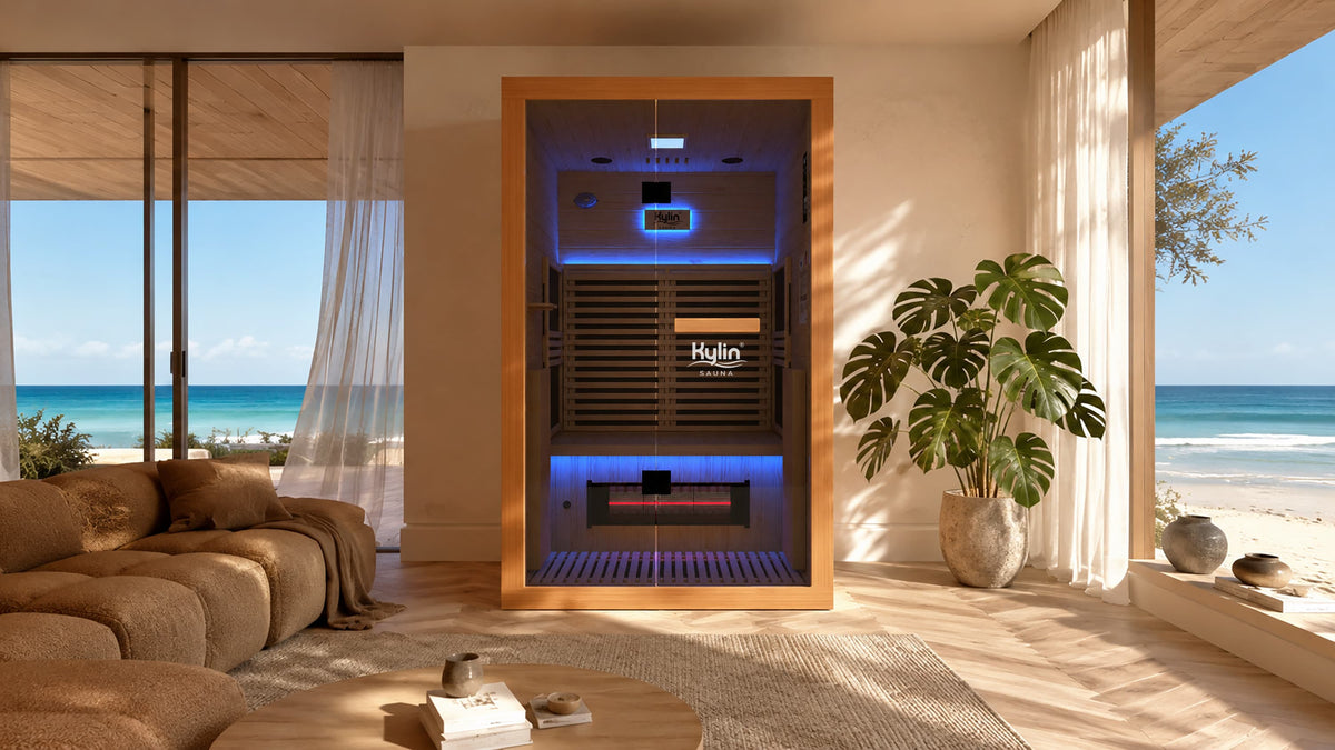 Kylin Red Cedar Carbon Full Spectrum Infrared Sauna Room 2 Person Low EMF L9201