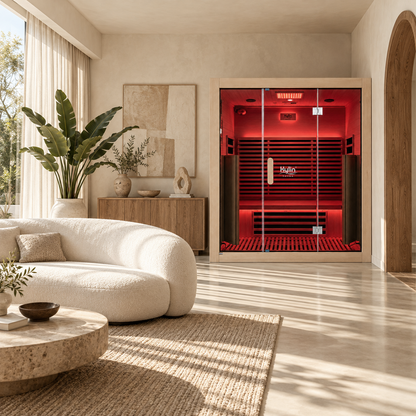 Kylin Premium Full Spectum Low EMF Infrared Sauna Room 4 Person H6432 (Floor Heater included)