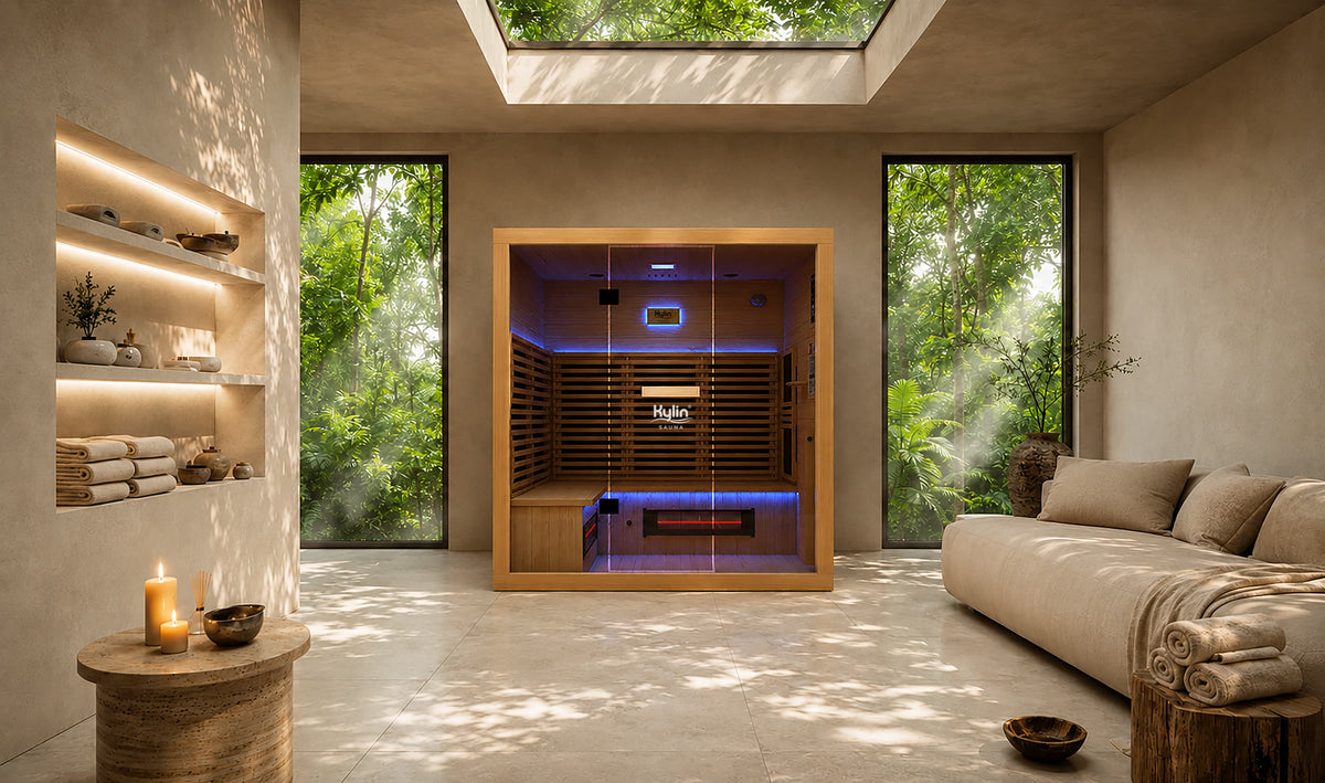 Kylin Red Cedar Carbon Full Spectrum Infrared Sauna Room 4 Person Low EMF L9401