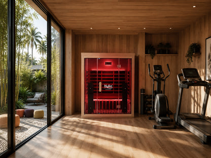 Kylin Premium Full Spectum Low EMF Infrared Sauna Room 3 Person H6320 (Floor Heater included)