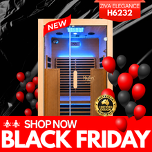Kylin ZIVA ELEGANCE Premium Full Spectum Low EMF Infrared Sauna Room 2 Person H6232 (Floor Heater included)