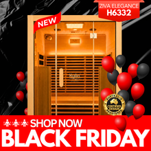 Kylin ZIVA ELEGANCE Premium Full Spectum Low EMF Infrared Sauna Room 3 Person H6332 (Floor Heater included)