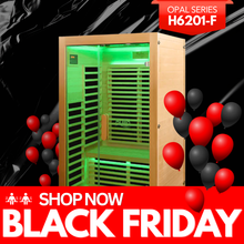 Kylin OPAL Low EMF Carbon Infrared Sauna 2 Person H6201-F (Floor Heater included)