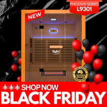 Kylin PHOENIX Red Cedar Carbon Full Spectrum Infrared Sauna Room 3 Person Low EMF L9301