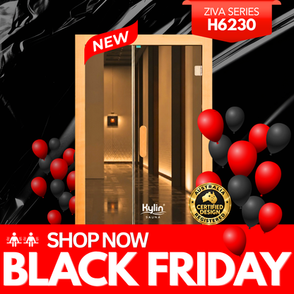 Kylin ZIVA Premium Full Spectum Low EMF Infrared Sauna Room 2 Person H6230 (Floor Heater included)