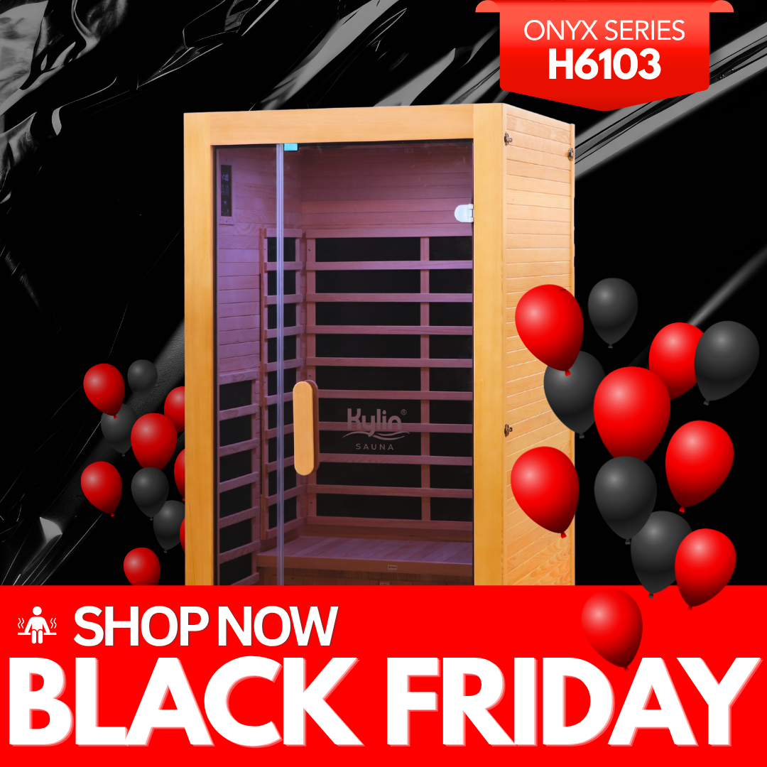 Kylin ONYX STANDARD Low EMF Carbon Infrared Sauna Room 1 Person H6103 (Floor Heater included)