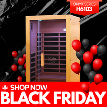 Kylin ONYX STANDARD Low EMF Carbon Infrared Sauna Room 1 Person H6103 (Floor Heater included)