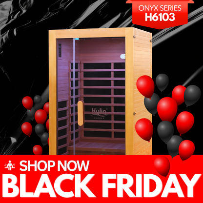 Kylin ONYX STANDARD Low EMF Carbon Infrared Sauna Room 1 Person H6103 (Floor Heater included)