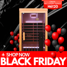 Kylin ONYX RECOVERY Premium Full Spectum Low EMF Infrared Sauna Room 1 Person H6120 (Floor Heater included)