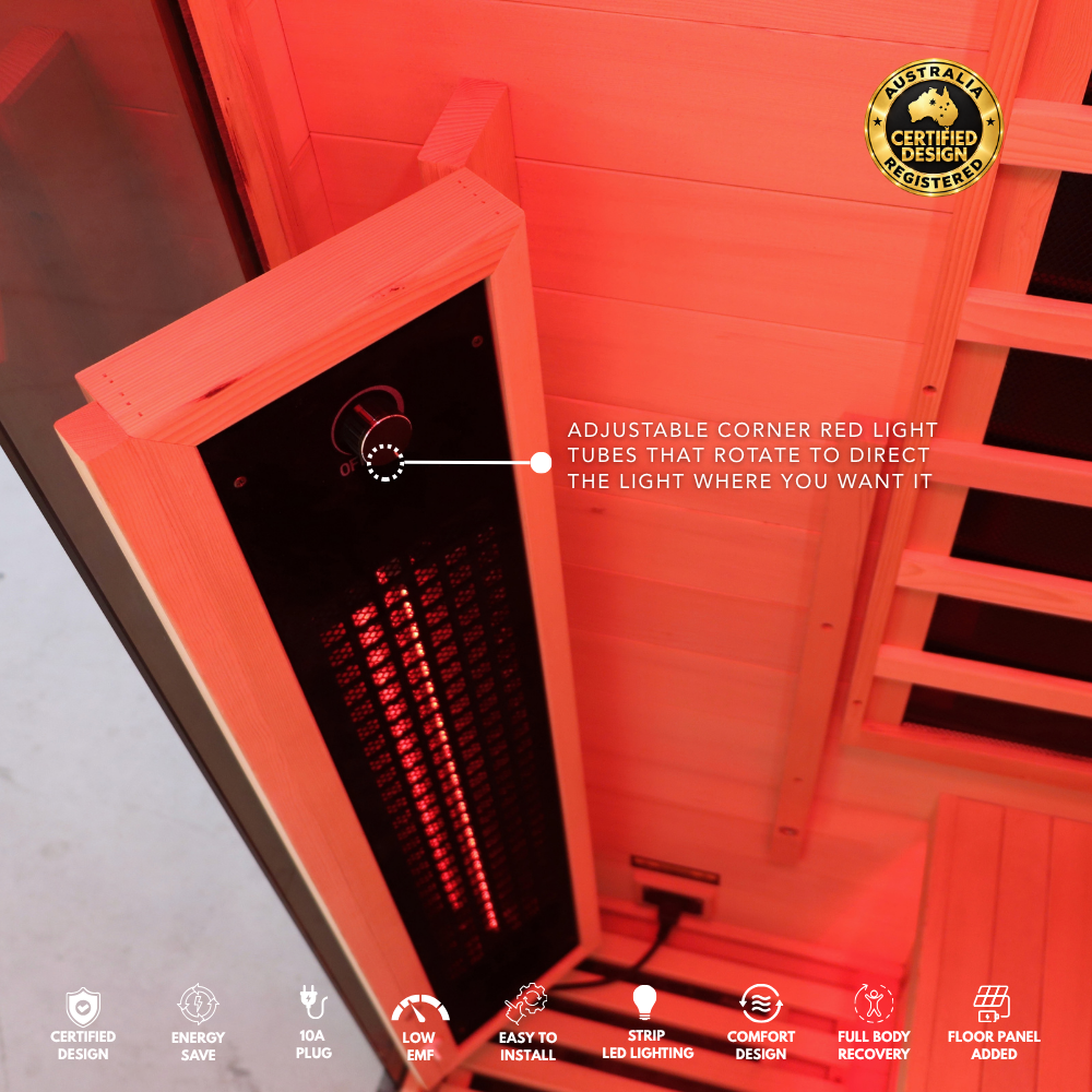 Kylin Premium Full Spectum Low EMF Infrared Sauna Room 1 Person H6130 (Floor Heater included)