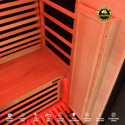 Kylin Premium Full Spectum Low EMF Infrared Sauna Room 1 Person H6131 (Floor Heater included)