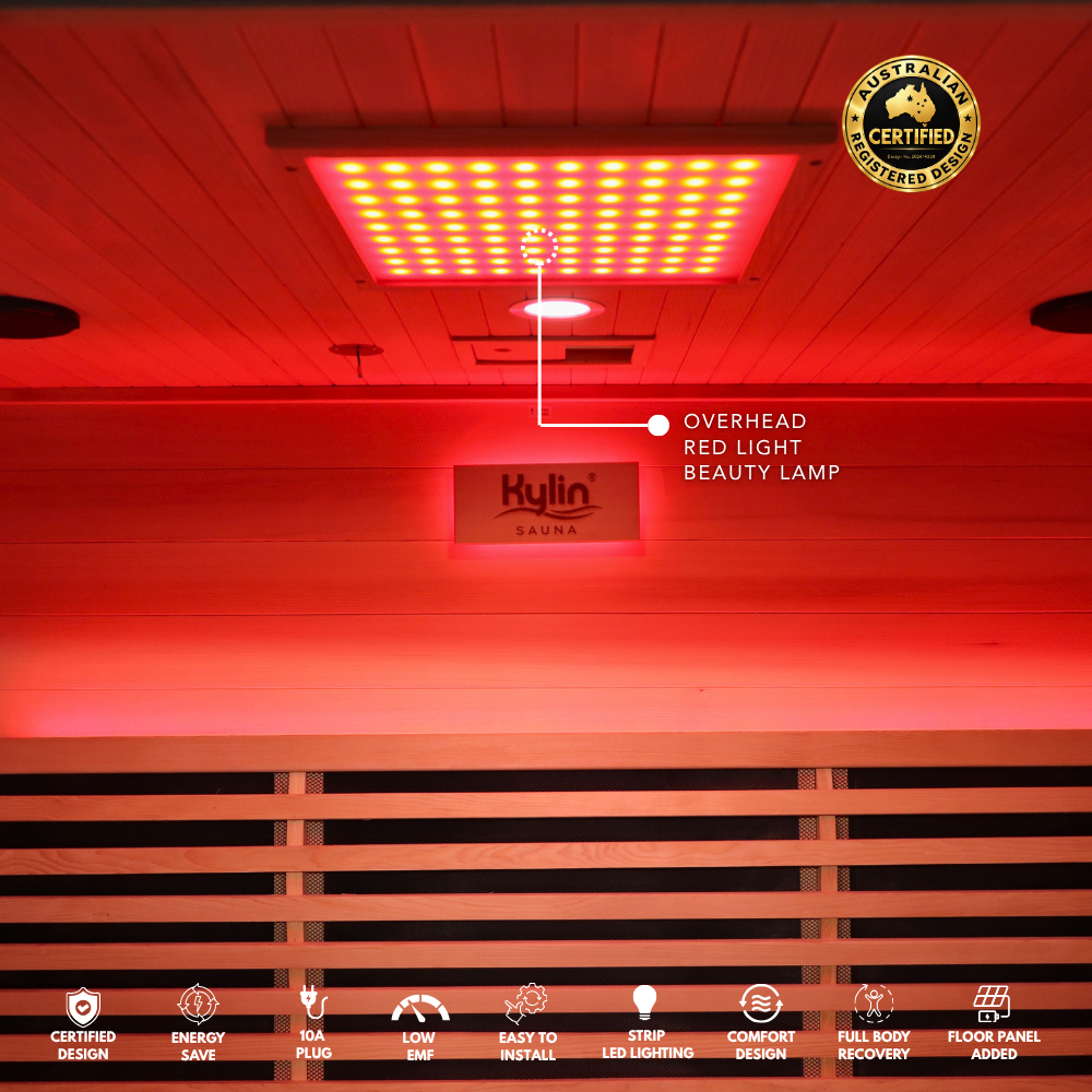 Kylin Premium Full Spectum Low EMF Infrared Sauna Room 1 Person H6131 (Floor Heater included)