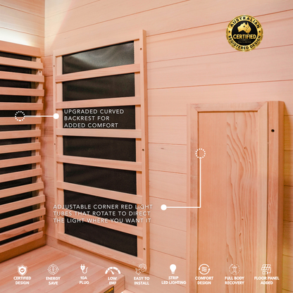 Kylin Premium Full Spectum Low EMF Infrared Sauna Room 1 Person H6131 (Floor Heater included)