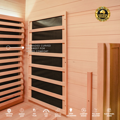 Kylin Premium Full Spectum Low EMF Infrared Sauna Room 1 Person H6130 (Floor Heater included)