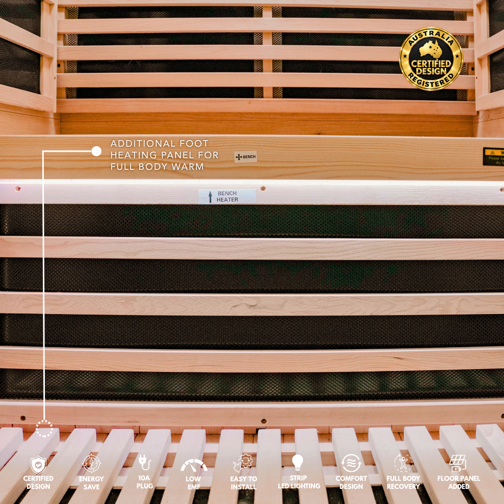 Kylin Premium Full Spectum Low EMF Infrared Sauna Room 1 Person H6130 (Floor Heater included)