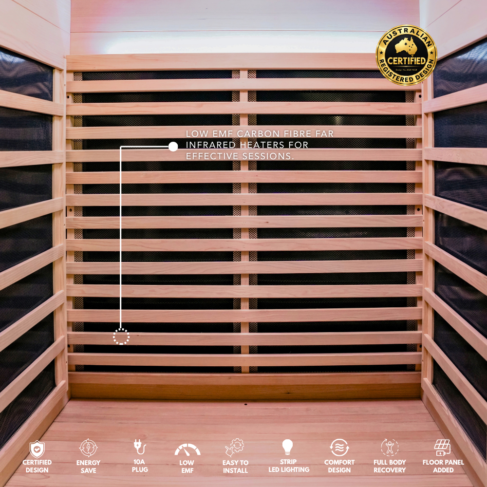 Kylin Premium Full Spectum Low EMF Infrared Sauna Room 1 Person H6131 (Floor Heater included)