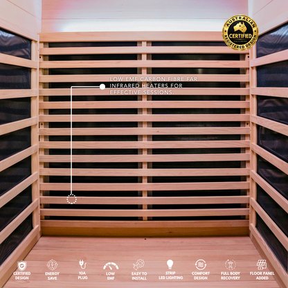 Kylin Premium Full Spectum Low EMF Infrared Sauna Room 1 Person H6131 (Floor Heater included)