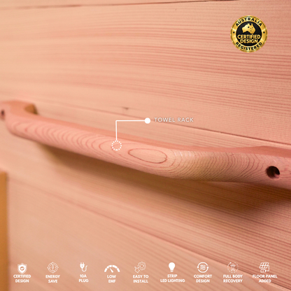 Kylin Premium Full Spectum Low EMF Infrared Sauna Room 1 Person H6130 (Floor Heater included)
