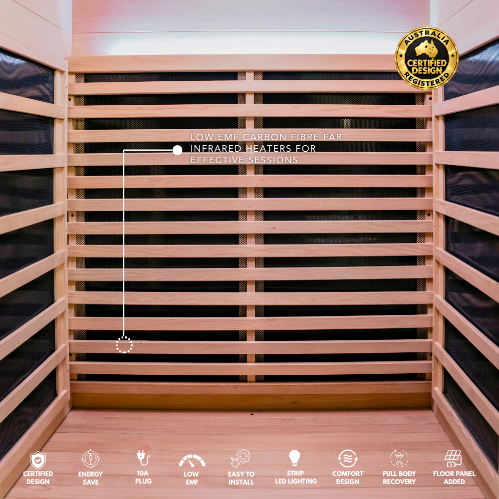 Kylin Premium Full Spectum Low EMF Infrared Sauna Room 1 Person H6130 (Floor Heater included)