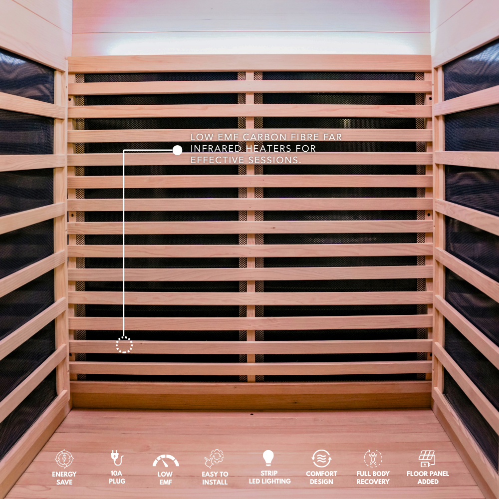 Kylin Premium Full Spectum Low EMF Infrared Sauna Room 1 Person H6132 (Floor Heater included)
