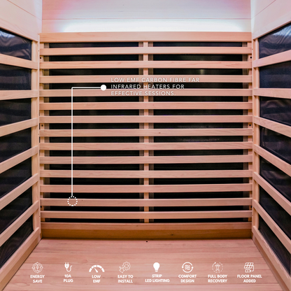 Kylin Premium Full Spectum Low EMF Infrared Sauna Room 1 Person H6132 (Floor Heater included)