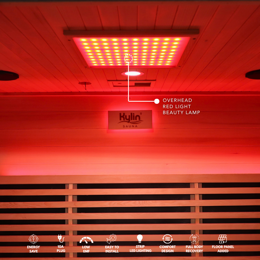 Kylin Premium Full Spectum Low EMF Infrared Sauna Room 1 Person H6132 (Floor Heater included)
