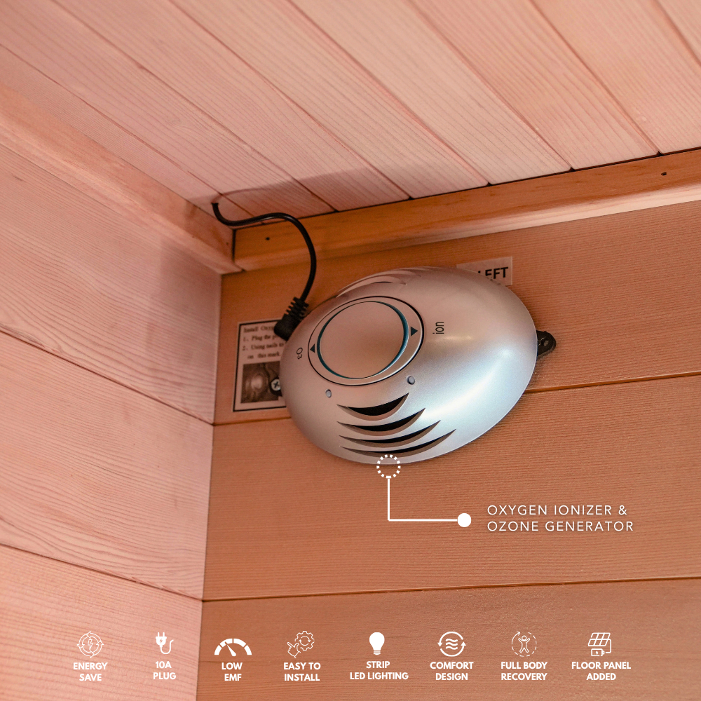 Kylin Premium Full Spectum Low EMF Infrared Sauna Room 1 Person H6132 (Floor Heater included)