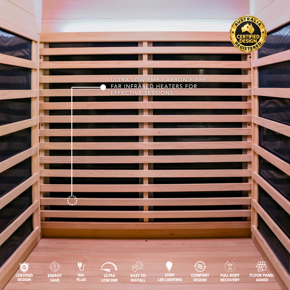 Kylin Premium Full Spectum Ultra Low EMF Infrared Sauna Room 4 Person H6433 (Floor Heater included)