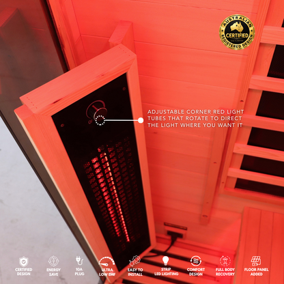 Kylin Premium Full Spectum Ultra Low EMF Infrared Sauna Room 1 Person H6133 (Floor Heater included)