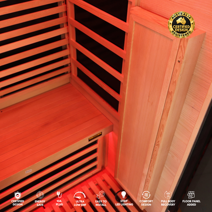 Kylin Premium Full Spectum Ultra Low EMF Infrared Sauna Room 4 Person H6433 (Floor Heater included)