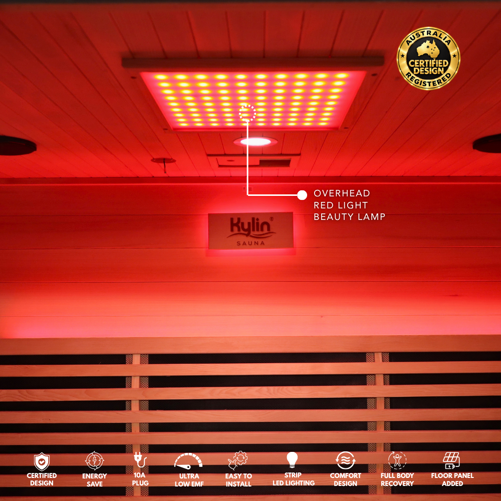 Kylin Premium Full Spectum Ultra Low EMF Infrared Sauna Room 4 Person H6433 (Floor Heater included)