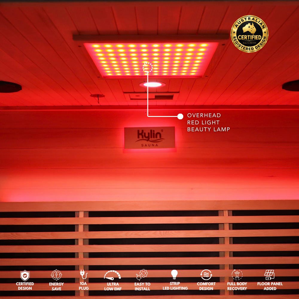 Kylin Premium Full Spectum Ultra Low EMF Infrared Sauna Room 1 Person H6133 (Floor Heater included)