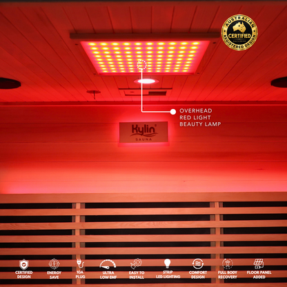 Kylin Premium Full Spectum Ultra Low EMF Infrared Sauna Room 1 Person H6133 (Floor Heater included)