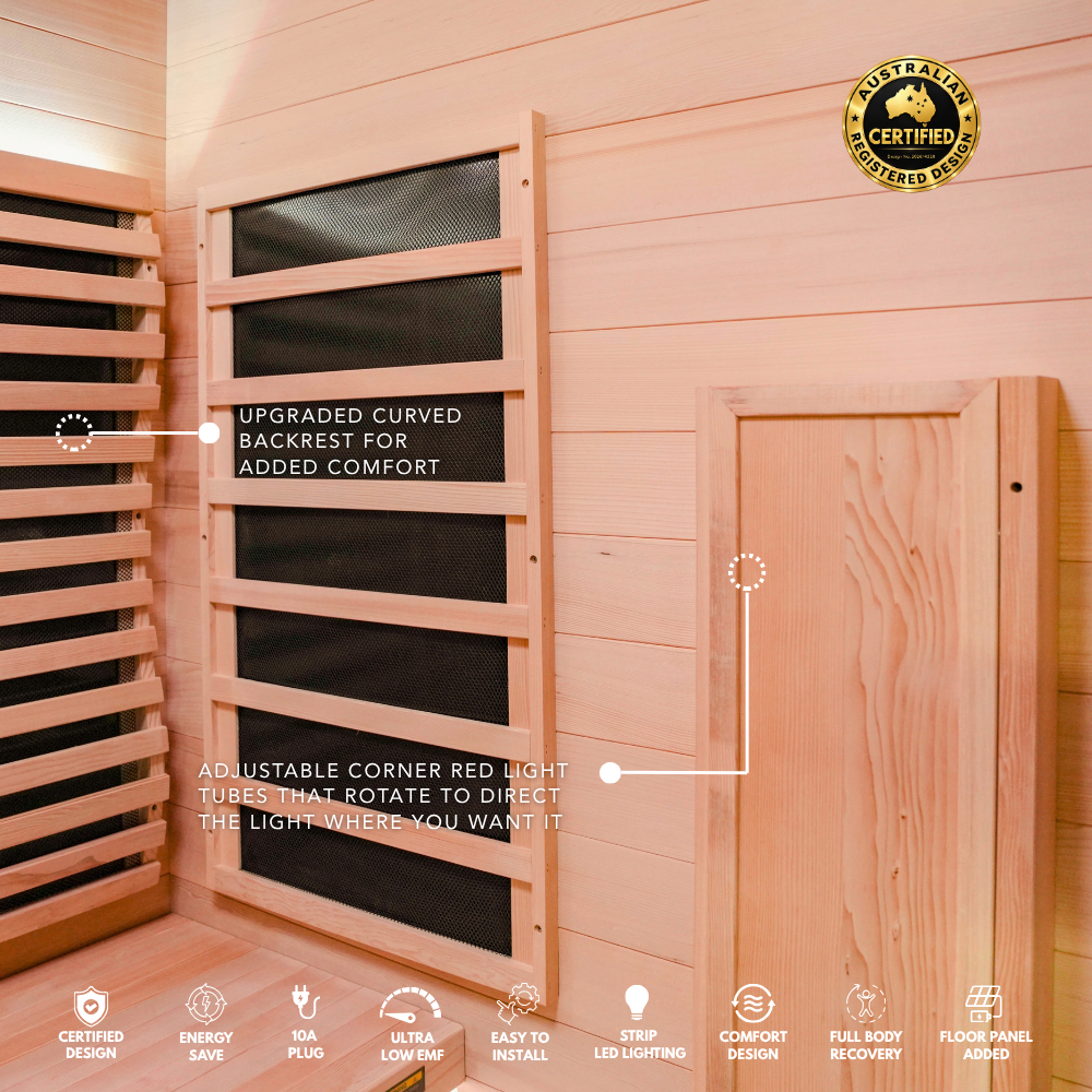 Kylin Premium Full Spectum Ultra Low EMF Infrared Sauna Room 1 Person H6133 (Floor Heater included)