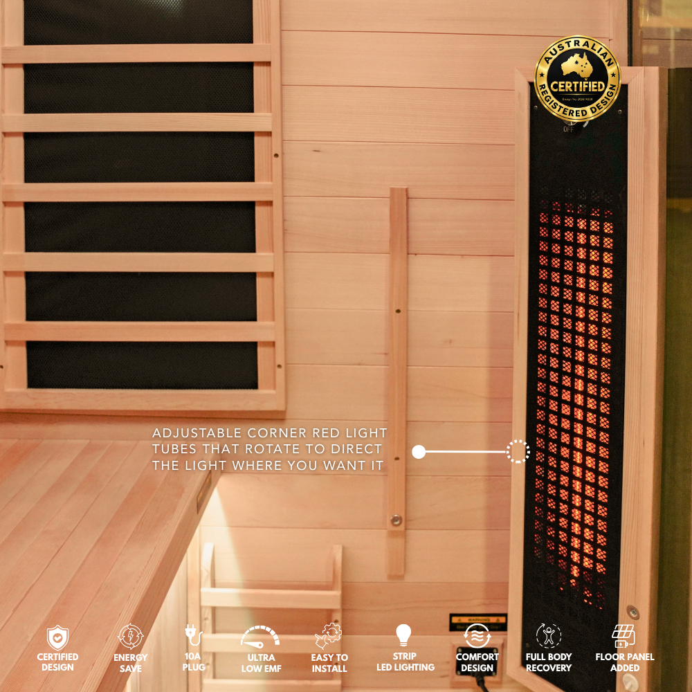 Kylin Premium Full Spectum Ultra Low EMF Infrared Sauna Room 1 Person H6133 (Floor Heater included)
