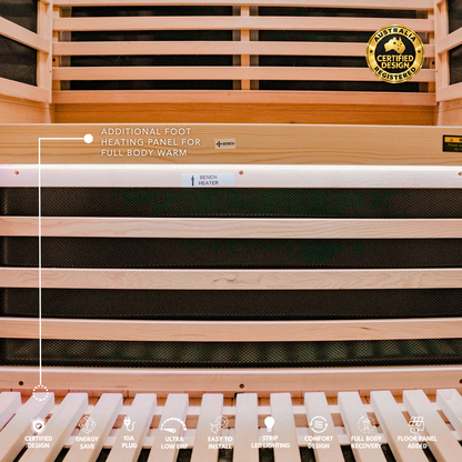 Kylin Premium Full Spectum Ultra Low EMF Infrared Sauna Room 4 Person H6433 (Floor Heater included)