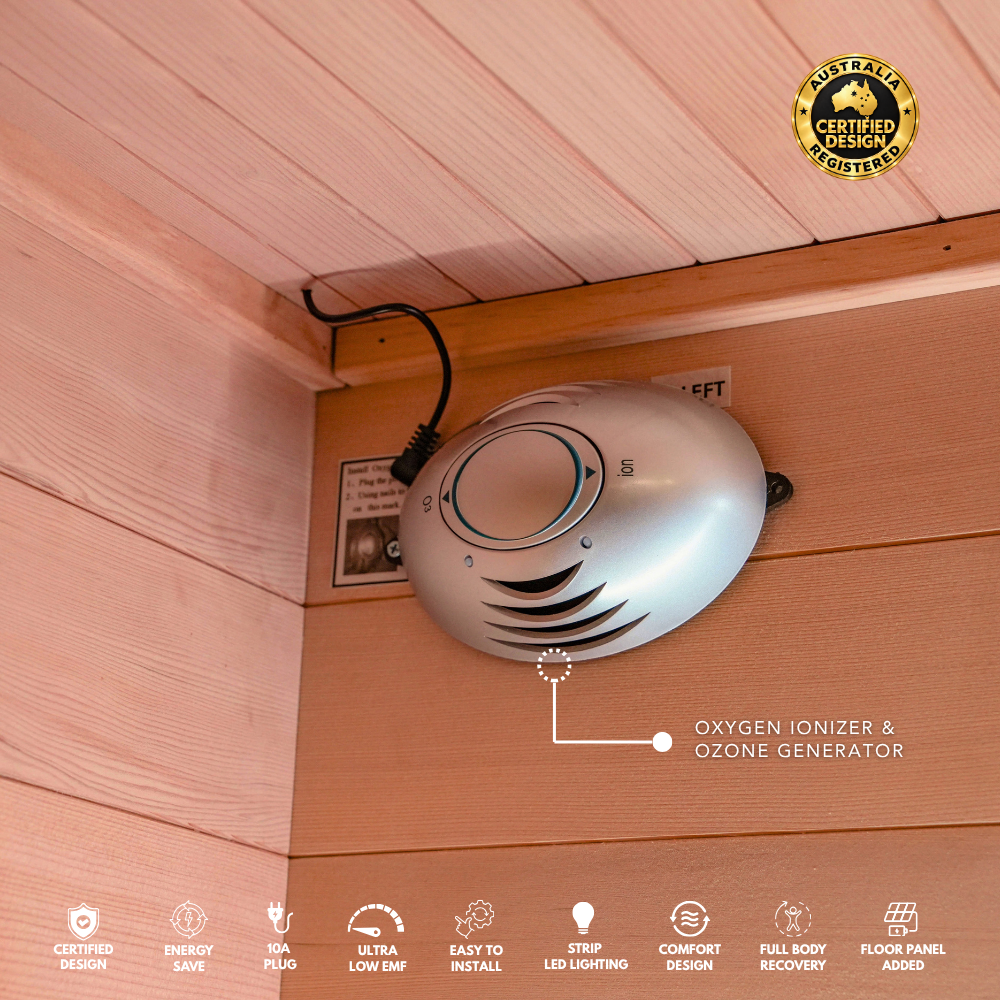 Kylin Premium Full Spectum Ultra Low EMF Infrared Sauna Room 4 Person H6433 (Floor Heater included)