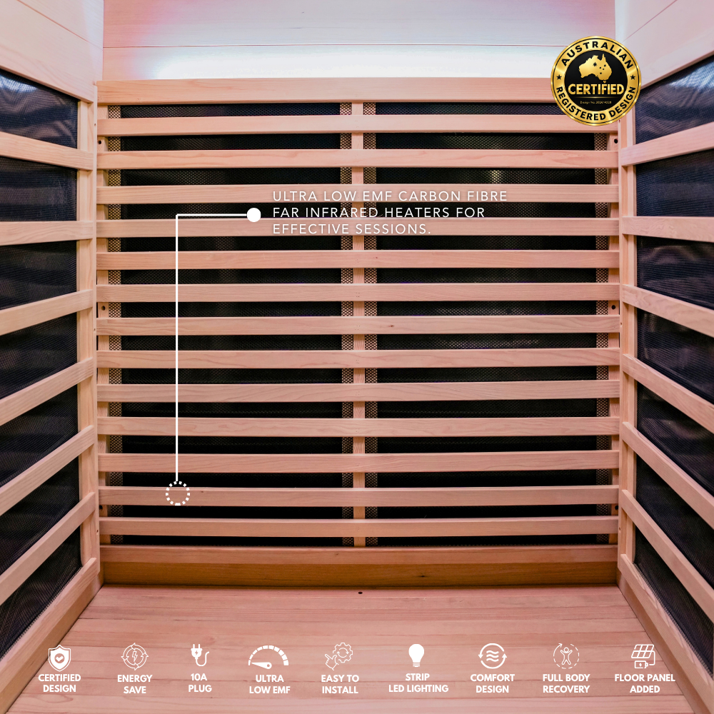 Kylin Premium Full Spectum Ultra Low EMF Infrared Sauna Room 1 Person H6133 (Floor Heater included)