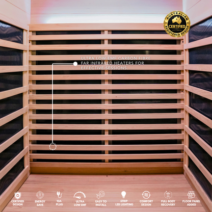 Kylin Premium Full Spectum Ultra Low EMF Infrared Sauna Room 1 Person H6133 (Floor Heater included)
